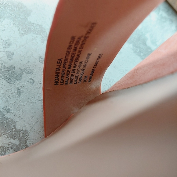 New Nordstrom Anita Leather Peach Platform Ankle Buckle Sandals A136 - Picture 11 of 12
